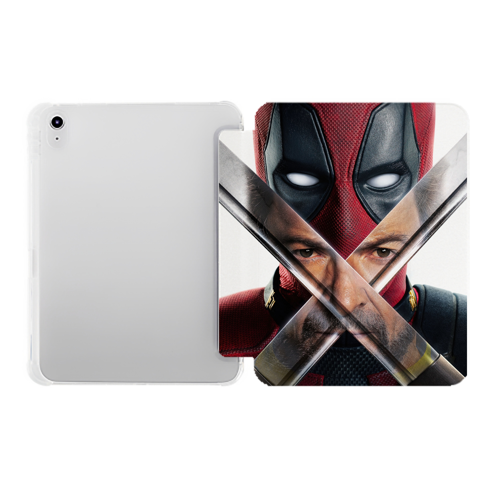（画像用） Deadpool デッドプール IPad ケース ペン収納付き 三つ折りスタンド PUレザー×シリコン 対応機種9.5/10.5/10.9インチ
